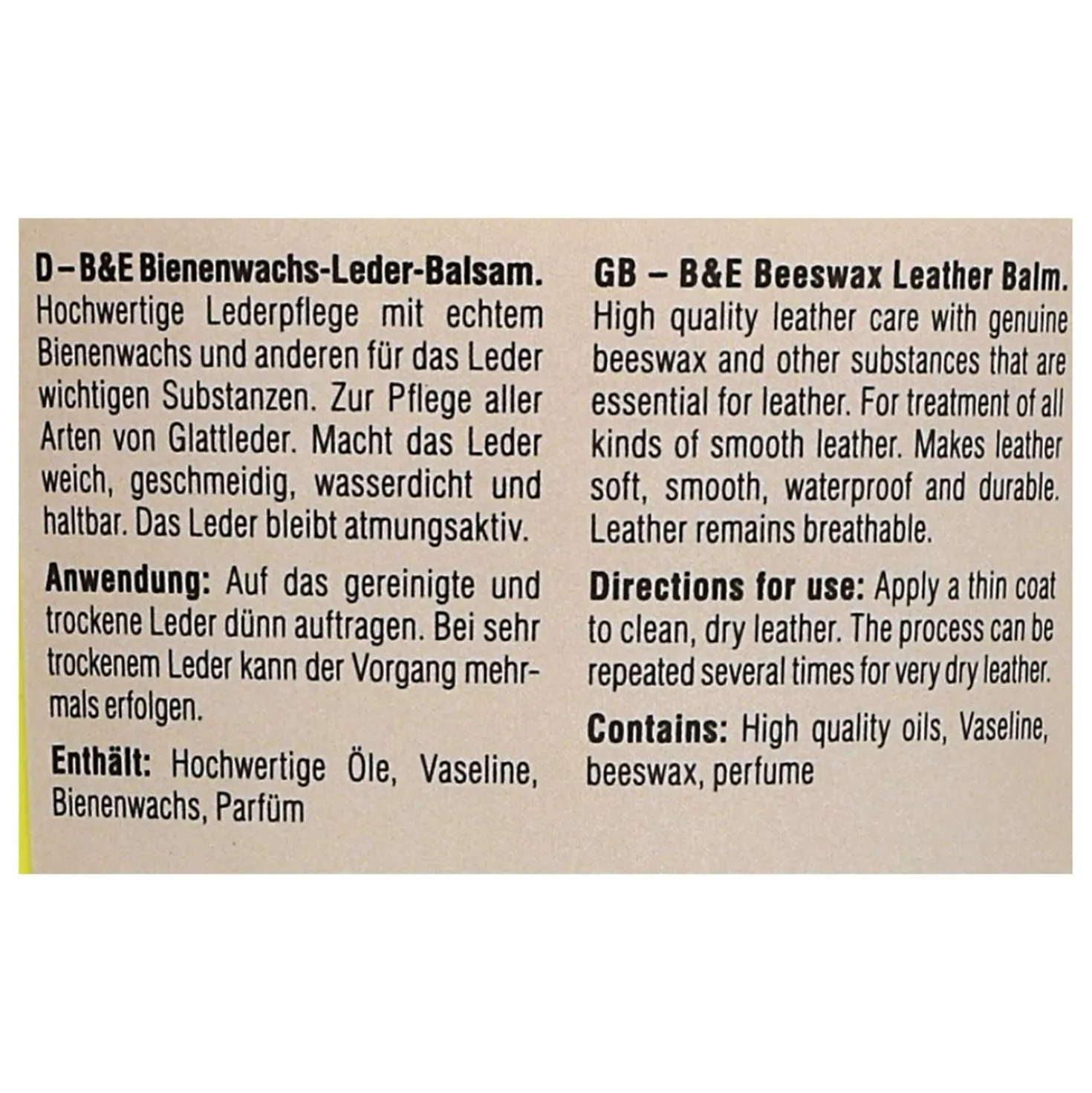 Bense & Eicke Bijenwas Lederbalsem