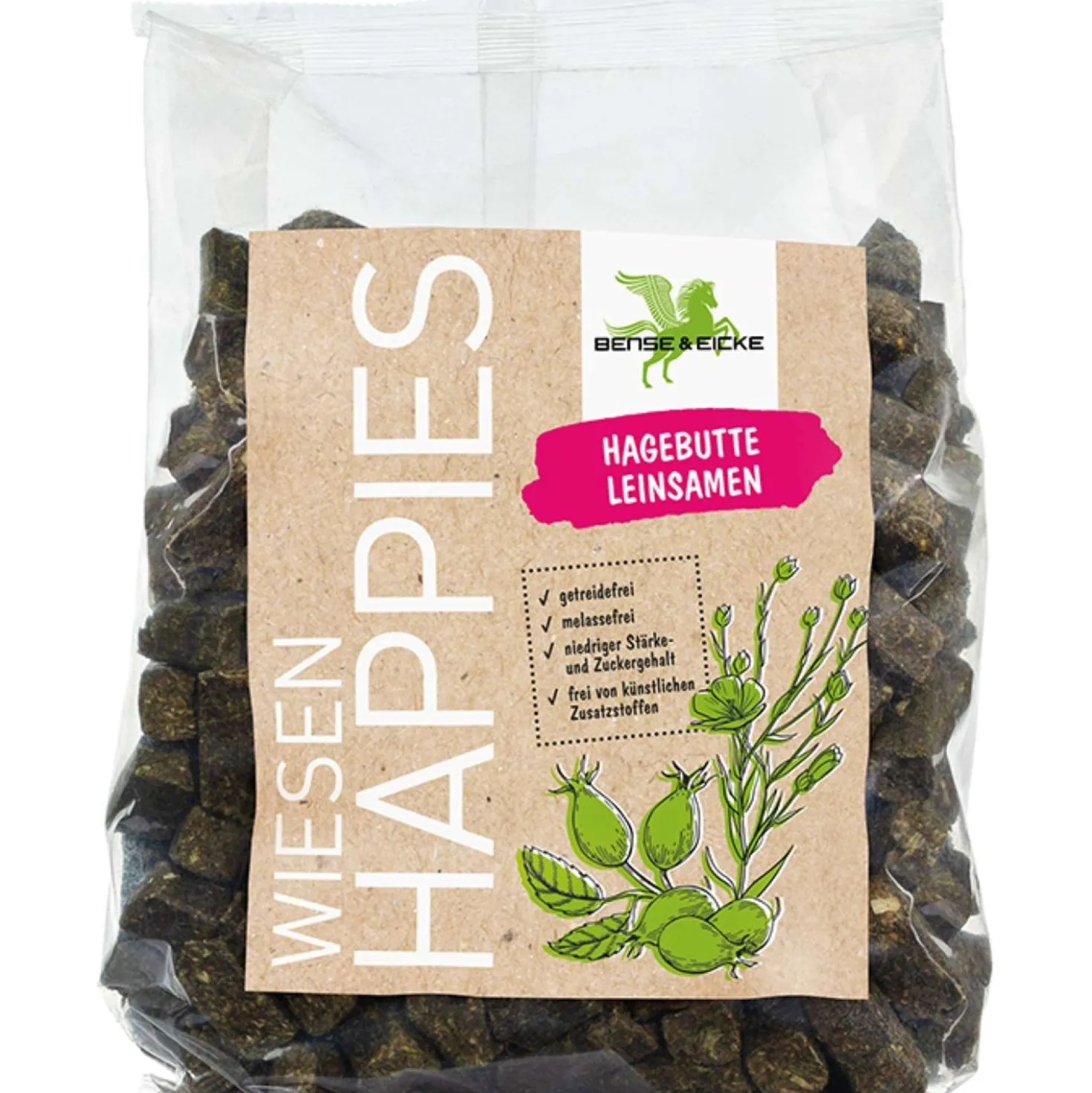 Bense & Eicke Paardensnoepjes Wiesen Happies Rozenbottel Lijnzaad