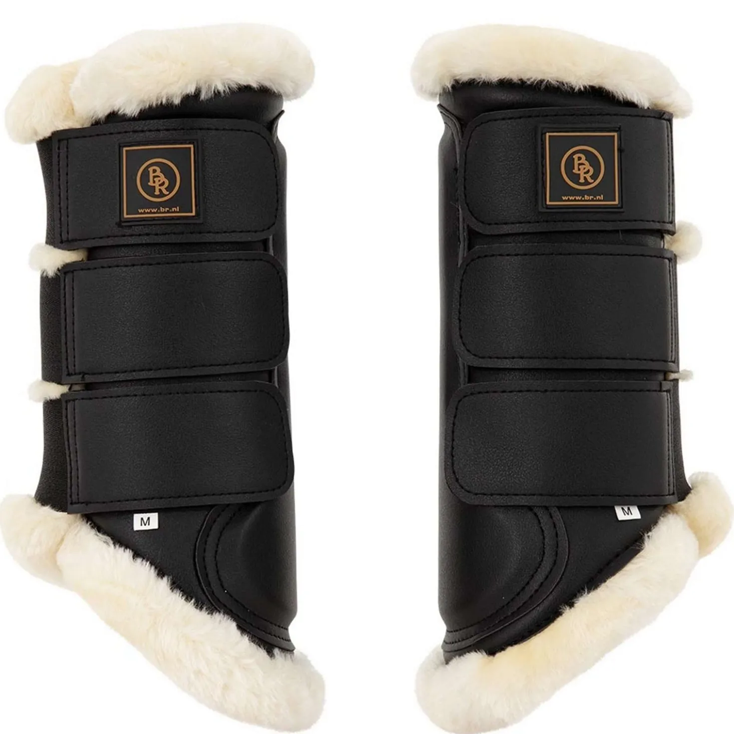 BR Beenbeschermer Majestic Sheepskin Zwart