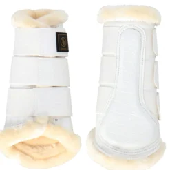 BR Beenbeschermers Majestic Lacquer Sheepskin Wit