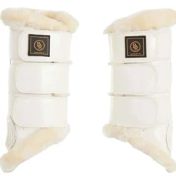BR Beenbeschermers Majestic Lacquer Sheepskin Wit