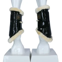 BR Beenbeschermers Majestic Lacquer Sheepskin Zwart