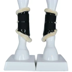 BR Beenbeschermers Majestic Lacquer Sheepskin Zwart