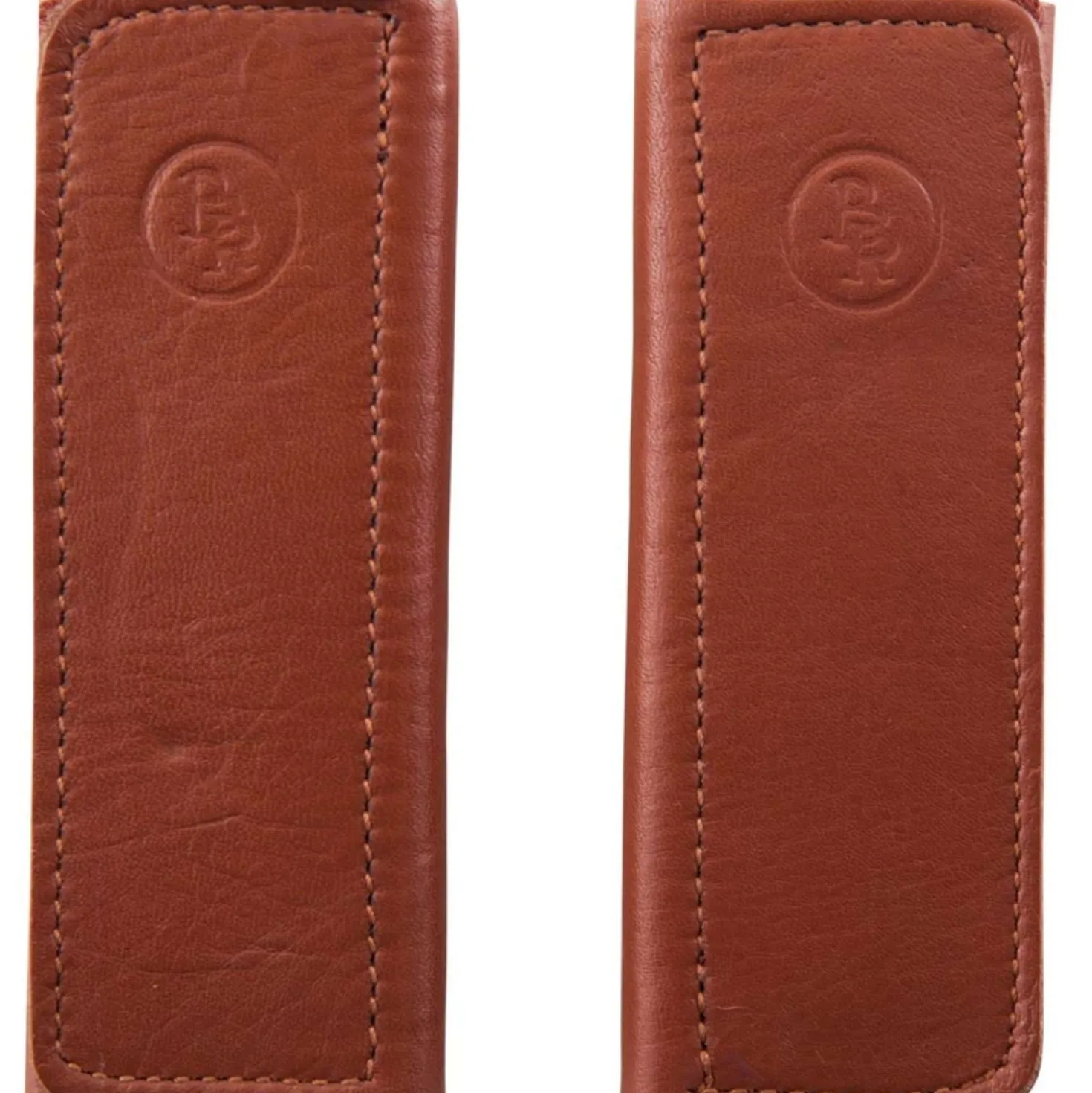 BR Beugelriemhoesjes Zacht Leer met Klittenband Tobacco