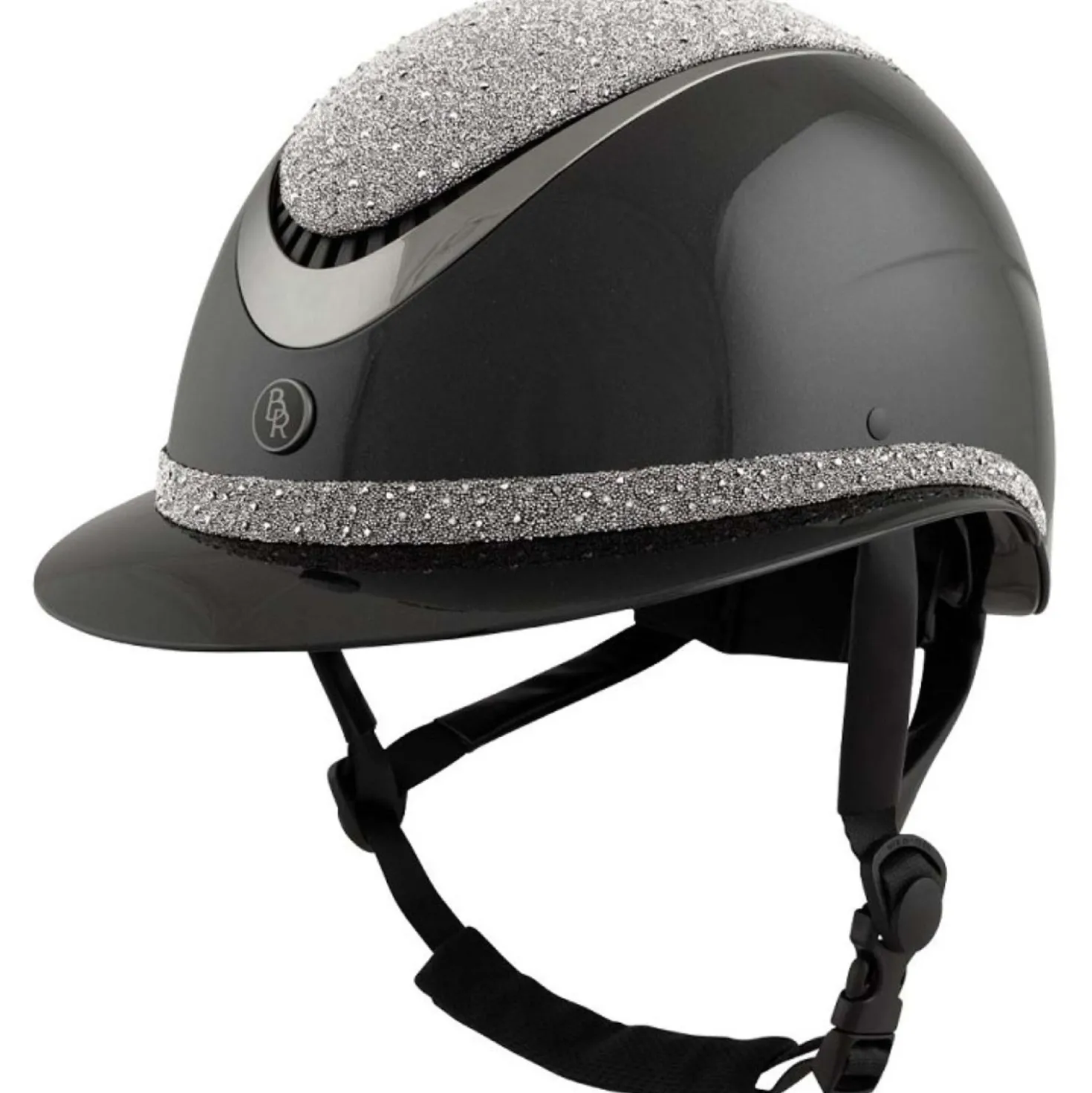 BR Cap Theta Plus Dazzling Glamourous Glossy Zwart/Gunmetal