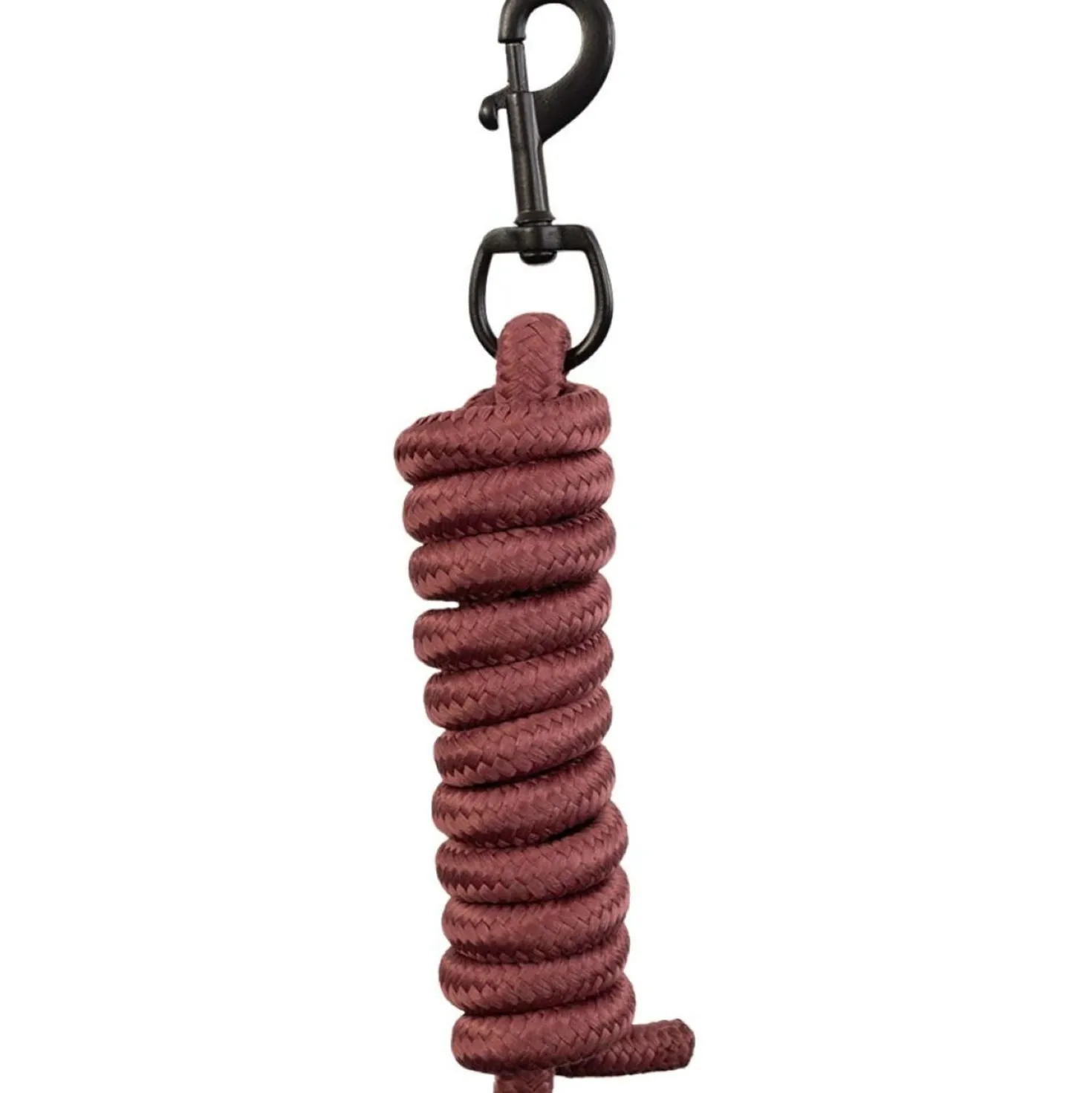 BR Halstertouw Musketonhaak Matzwart Maroon