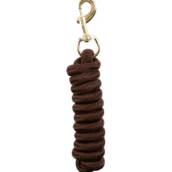 BR Halstertouw Musketonhaak Messing Choco Martini