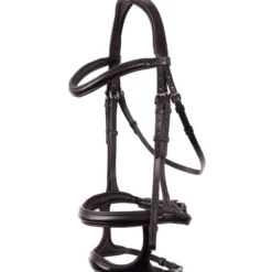 BR Hoofdstel Bath dubbele combi neusriem Zwart/Zilver