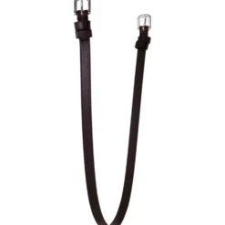 BR Keelriem met 2 Ronde Gespen Zwart/Zilver