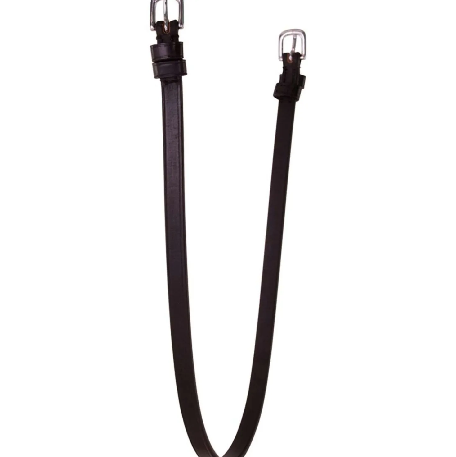 BR Keelriem met 2 Ronde Gespen Zwart/Zilver