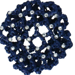 BR Knotnet met Grote Masen en Diamantstenen Blauw