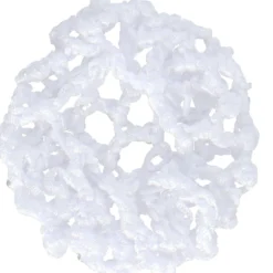 BR Knotnet met Grote Masen en Diamantstenen Wit
