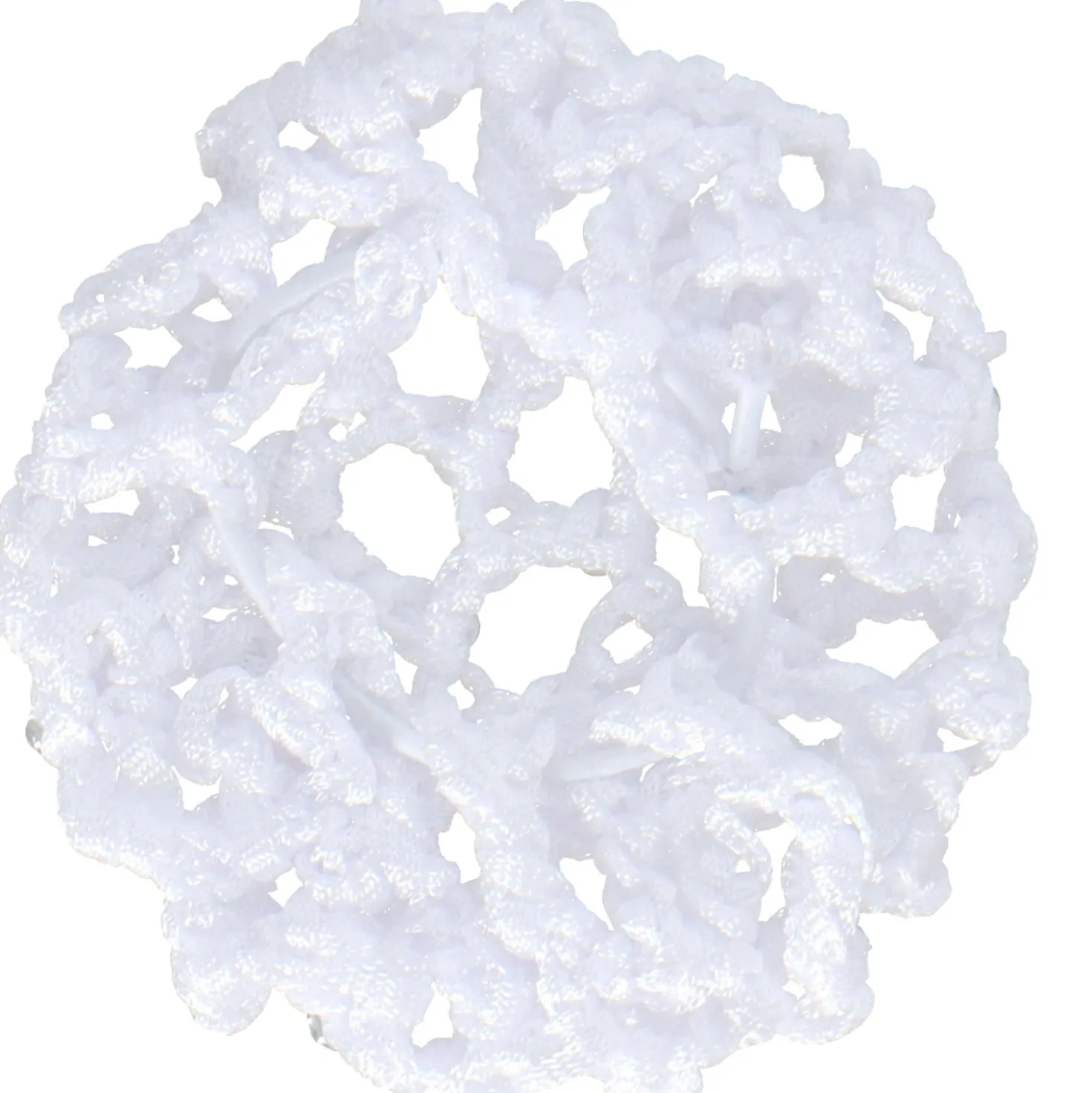 BR Knotnet met Grote Masen en Diamantstenen Wit