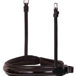 BR Neusriem Stang/Trens Lak Breed Rond Zwart/Zilver