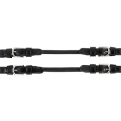 BR Pelhamriemen/Pelham Straps Horwich Zwart/Zilver