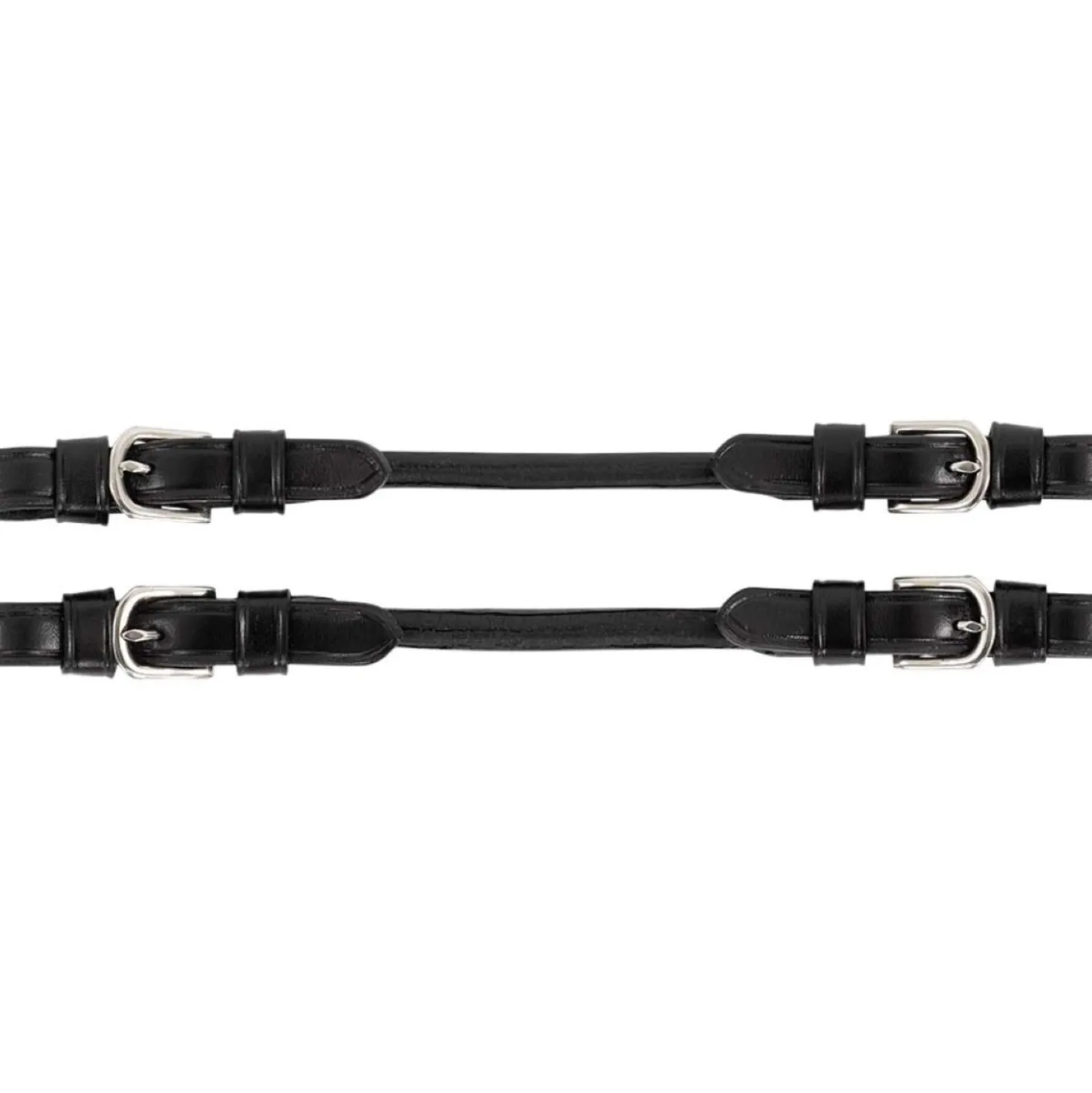 BR Pelhamriemen/Pelham Straps Horwich Zwart/Zilver