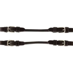 BR Pelhamriemen/Pelham Straps Horwich Bruin/Zilver