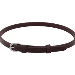 BR Sperriem met Ronde Gesp Bruin/Zilver