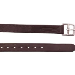 BR Stijgbeugelriemen Nylon en Soft RVS Gespen Bruin/Zilver