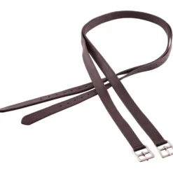 BR Stijgbeugelriemen Nylon en Soft RVS Gespen Bruin/Zilver