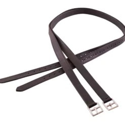 BR Stijgbeugelriemen Nylon en Soft RVS Gespen Zwart/Zilver