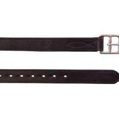 BR Stijgbeugelriemen Nylon en Soft RVS Gespen Zwart/Zilver