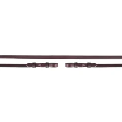 BR Teugel Dressuur Leer Dicht 13mm Blind Bruin/Zilver