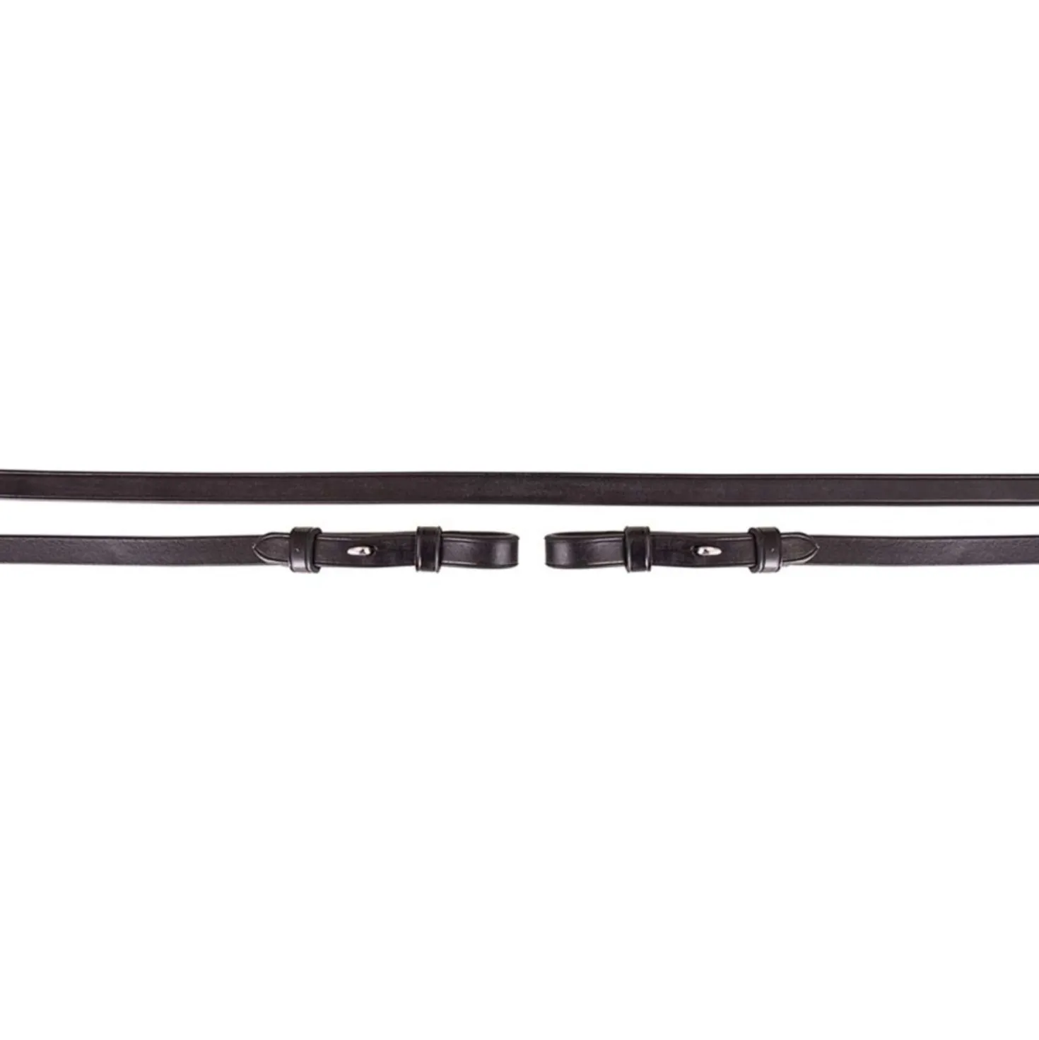 BR Teugel Dressuur Leer Dicht 13mm Blind Zwart