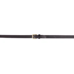 BR Teugel Dressuur Leer/Rubber Stops 16mm Zwart/Goud