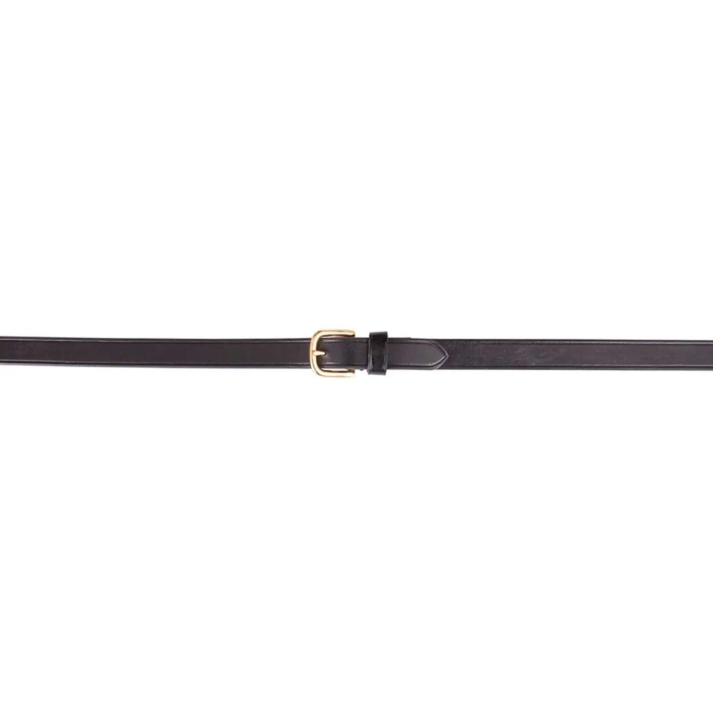 BR Teugel Dressuur Leer/Rubber Stops 16mm Zwart/Goud