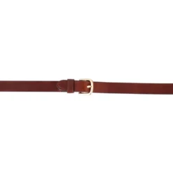 BR Teugel Dressuur Leer/Rubber Stops 16mm Tobacco/Goud