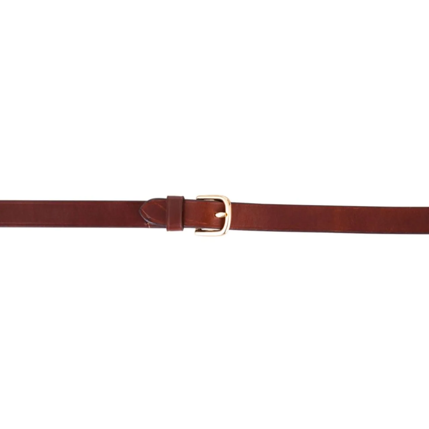 BR Teugel Dressuur Leer/Rubber Stops 16mm Tobacco/Goud