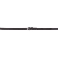 BR Teugel Dressuur Leer/rubber 16mm Blind Zwart/Zilver