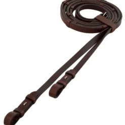 BR Teugel Dressuur Leer/Rubber Stops 16mm Oak/Zilver