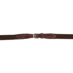 BR Teugel Linnen 19mm Blind/ronde Gesp Oak/Zilver