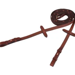 BR Teugel Linnen 19mm Blind/ronde Gesp Tobacco/Goud