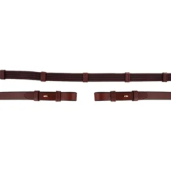 BR Teugel Linnen 19mm Blind/ronde Gesp Tobacco/Goud