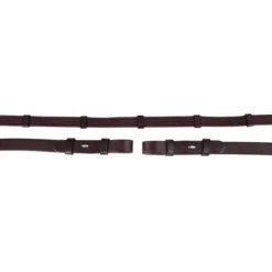 BR Teugel Linnen 19mm Blind/ronde Gesp Bruin/Zilver