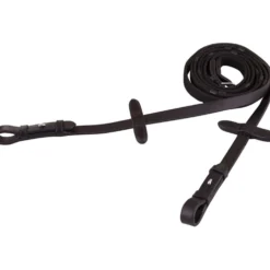 BR Teugel Linnen 19mm Blind/ronde Gesp Zwart/Zilver