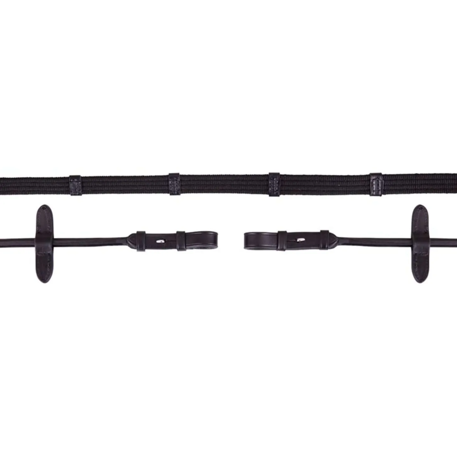 BR Teugel Linnen 19mm Blind Ronde Gesp Zwart