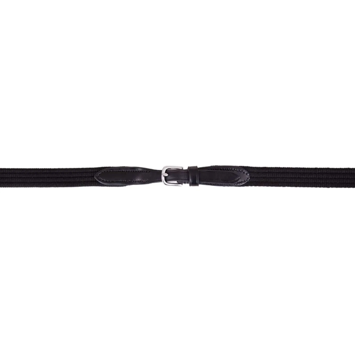 BR Teugel Linnen 19mm Blind Ronde Gesp Zwart