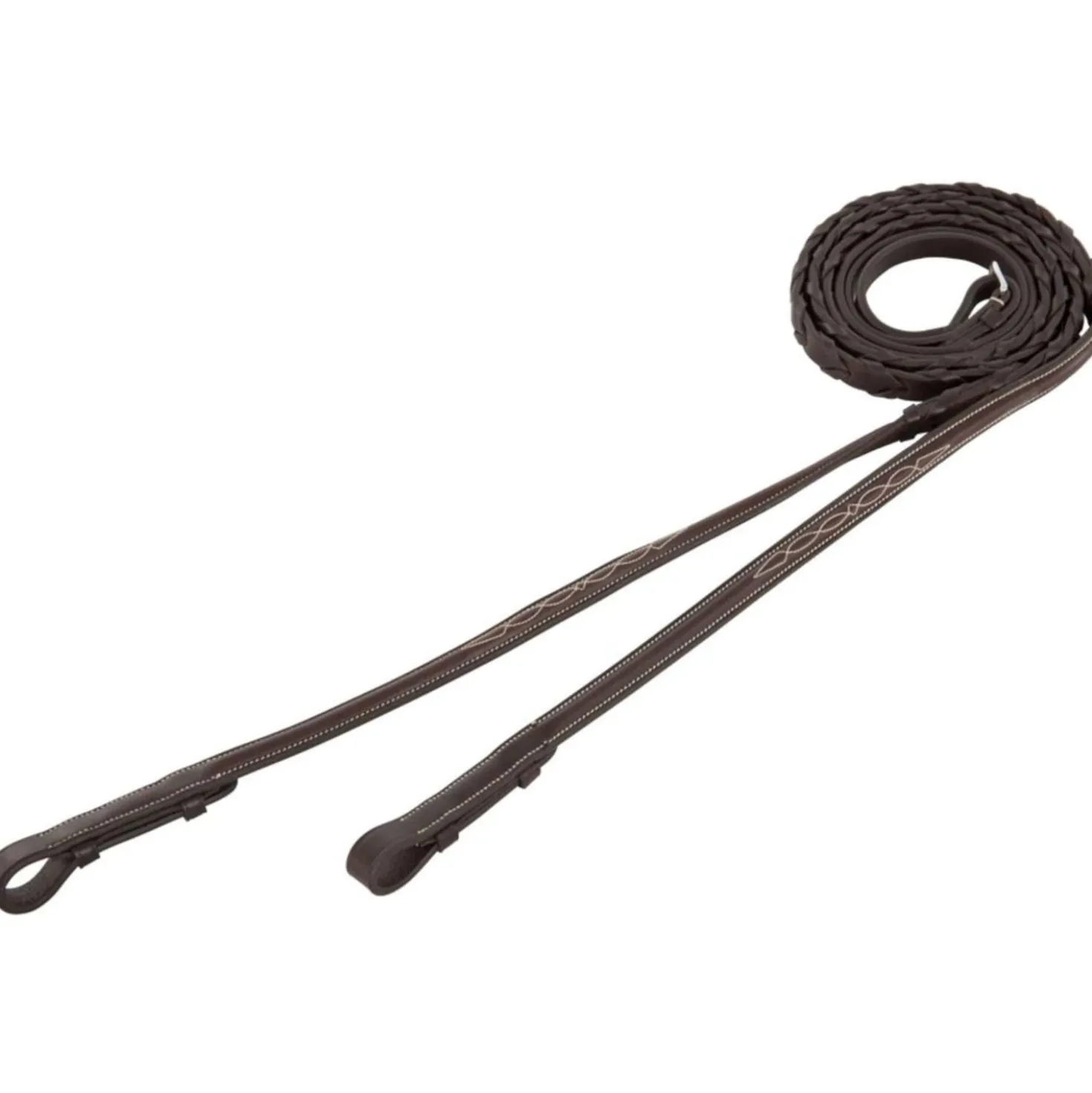 BR Teugels Hunter Gevlochten Fancy Bruin/Zilver