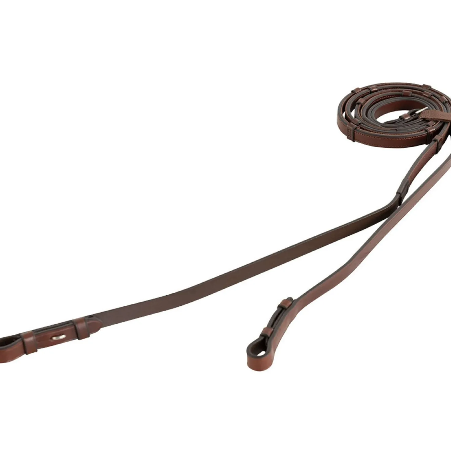 BR Teugels Leder met Stops Oak/Zilver
