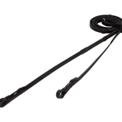BR Teugels Rubber met Stops Zwart/Zilver