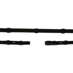 BR Teugels Rubber met Stops Zwart/Zilver