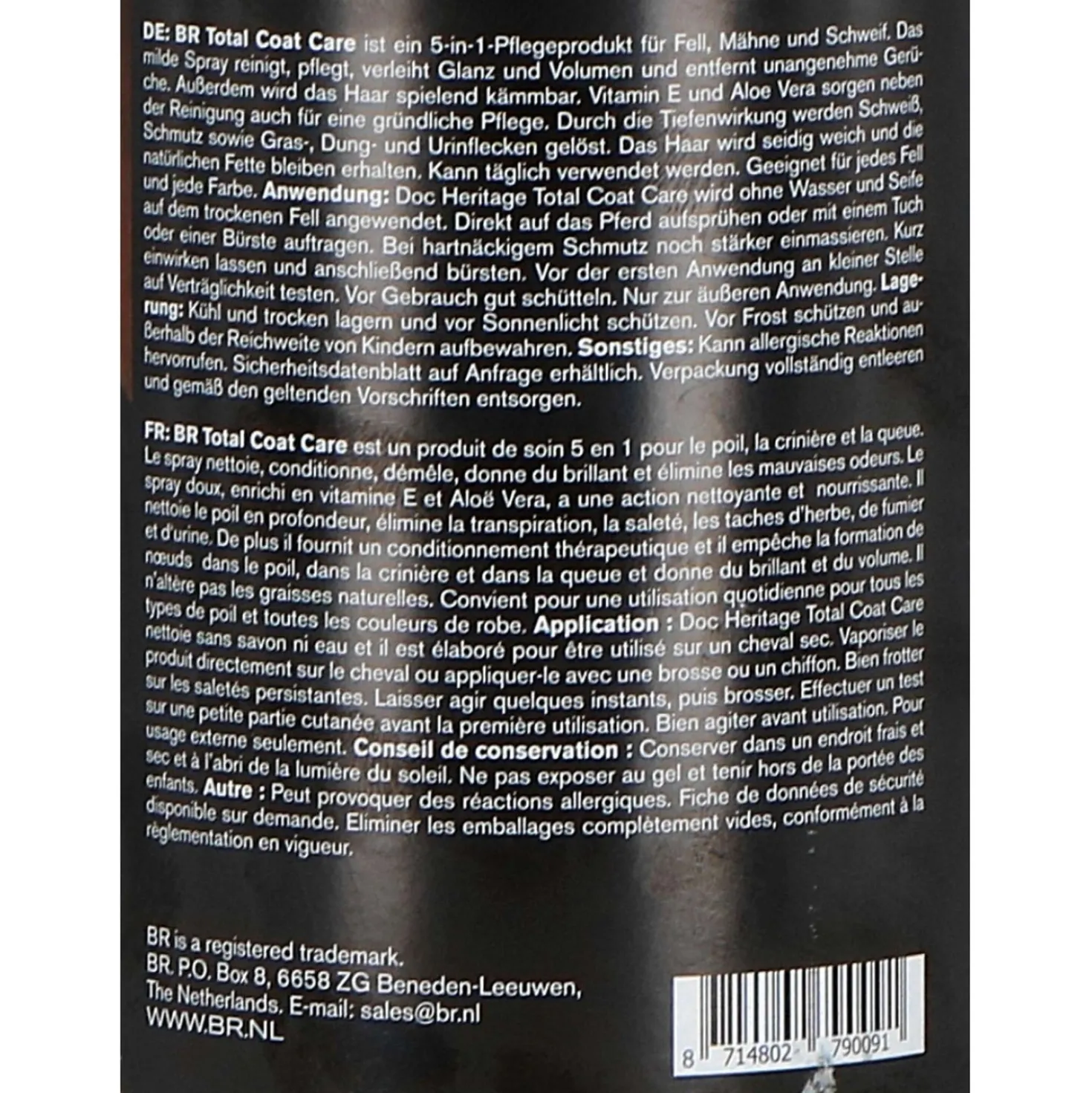 BR Total Coat Care Spray