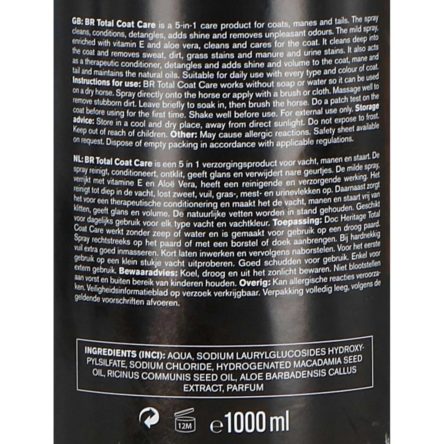 BR Total Coat Care Spray