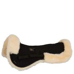 BR Zadelonderlegger Air Mesh Sheepskin Zwart/Naturel