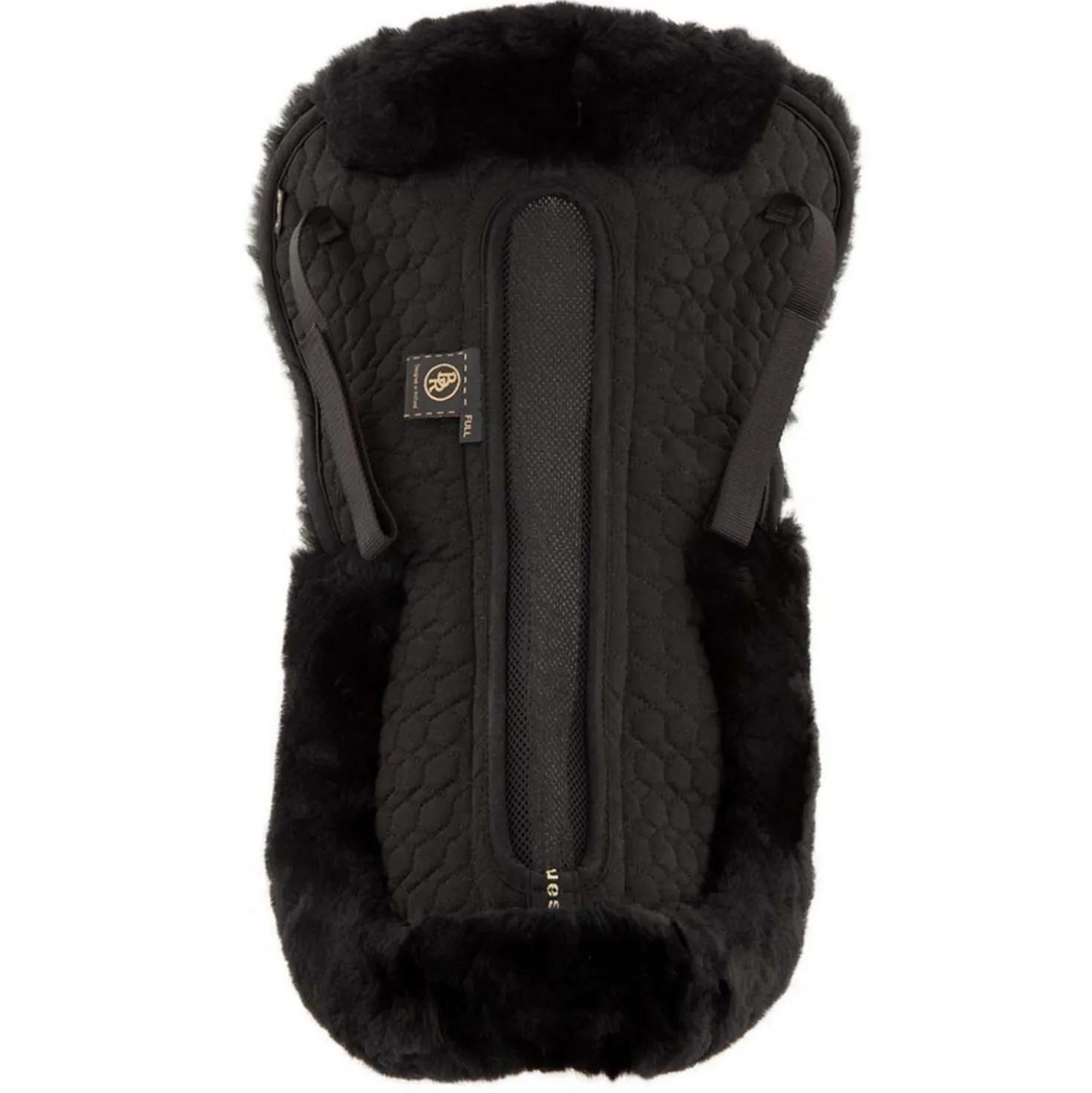 BR Zadelonderlegger Air Mesh Sheepskin Zwart/Zwart
