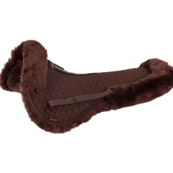 BR Zadelonderlegger Sheepskin met Rand Bruin